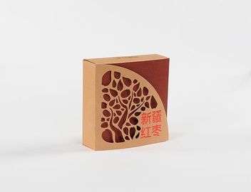 جعبه های بسته بندی شکلات آب نبات شکلات جعبه های مواد غذایی مقوایی مستطیلی قهوه ای